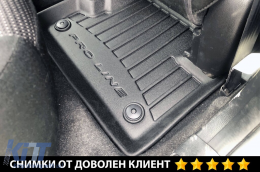 Specific rubber mats suitable for Mazda 3 2009-2013 from Frogum 3D ProLine series, 4-piece set, black color, with 24-month warranty-image-6220963