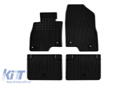 Specific rubber mats suitable for Mazda 3 2013-2018, Mazda 6 2013-2017, Mazda 6 after 2018, 4-piece set, black color-image-6228656