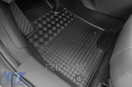 Specific rubber mats suitable for Mazda 3 2013-2018, Mazda 6 2013-2017, Mazda 6 after 2018, 4-piece set, black color-image-6228660