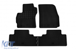 Specific rubber mats suitable for Mazda 5 2011-2018, 4-piece set, black color-image-6248704