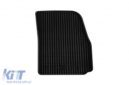 Specific rubber mats suitable for Mazda 5 2011-2018, 4-piece set, black color-image-6248706