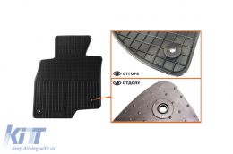 Specific rubber mats suitable for Mazda 6 sedan after 2013, Mazda 6 wagon after 2012, 4-piece set, black color-image-6229775