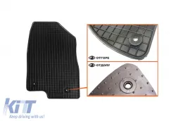 Specific rubber mats suitable for Mazda 6 sedan after 2013, Mazda 6 wagon after 2012, 4-piece set, black color-image-6229776