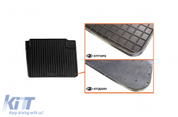 Specific rubber mats suitable for Mazda 6 sedan after 2013, Mazda 6 wagon after 2012, 4-piece set, black color-image-6229778