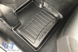 Specific rubber mats suitable for Mazda CX-30 after 2019, 4-piece set, black color, with 24-month warranty-image-6222395