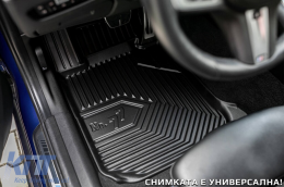 Specific rubber mats suitable for Mazda CX-3 after 2015, 4-piece set, black color-image-6226805