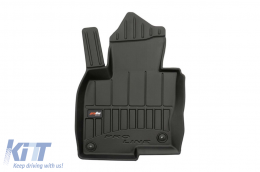 Specific rubber mats suitable for Mazda CX-5 after 2017, 4-piece set, black color, with 24-month warranty-image-6222406