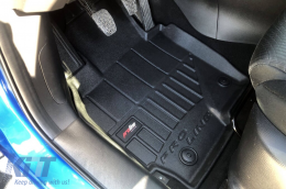 Specific rubber mats suitable for Mazda CX-5 2012-2017, 4-piece set, black color, with 24-month warranty from Frogum 3D ProLine series.-image-6222473