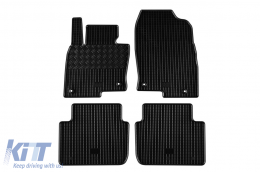Specific rubber mats suitable for Mazda CX-5 2017-2022, CX-5 after 2022, 4-piece set, black color - ABFMM6023684