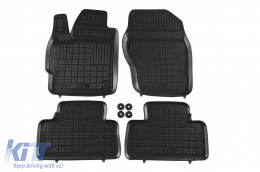 Specific rubber mats suitable for Mazda CX-7 2009-2012, 4-piece set, black color