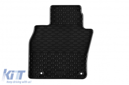 Specific rubber mats suitable for Mazda CX-80 after 2025, 4-piece set, black color-image-6250294