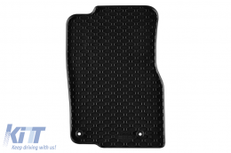 Specific rubber mats suitable for Mazda CX-80 after 2025, 4-piece set, black color-image-6250295