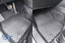 Specific rubber mats suitable for Mazda CX-80 after 2025, 4-piece set, black color-image-6250302