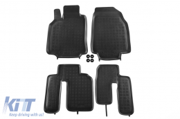 Specific rubber mats suitable for Mazda CX-9 2007-2015, 4-piece set, black color-image-6214411