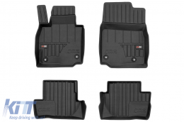 Specific rubber mats suitable for Mazda MX-30 after 2021, 4-piece set, black color, with 24-month warranty - ABFMM6017925