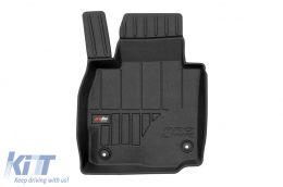 Specific rubber mats suitable for Mazda MX-30 after 2021, 4-piece set, black color, with 24-month warranty-image-6223507