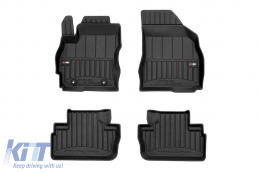 image-29-Specific rubber mats suitable for Mazda Premacy 2005-2010, 4-piece set, black color, with 24-month warranty