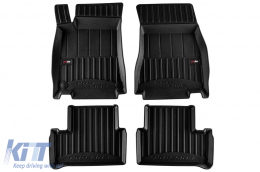 Specific rubber mats suitable for Mercedes A class W177 after 2018, 4-piece set, black color, with 24-month warranty-image-6223392