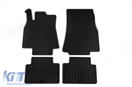 Specific rubber mats suitable for Mercedes A class W169 2004-2012, 4-piece set, black color-image-6226085