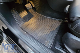 Specific rubber mats suitable for Mercedes A class W177 after 2018, B class W247, CLA C118, CLA X118 Shootingbrake after 2019, GLA H247 after 2020, 4-piece set, black color-image-6226095