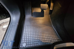 Specific rubber mats suitable for Mercedes A class W177 after 2018, B class W247, CLA C118, CLA X118 Shootingbrake after 2019, GLA H247 after 2020, 4-piece set, black color-image-6226096