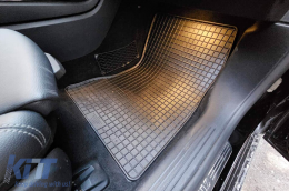 Specific rubber mats suitable for Mercedes A class W177 after 2018, B class W247, CLA C118, CLA X118 Shootingbrake after 2019, GLA H247 after 2020, 4-piece set, black color-image-6226097
