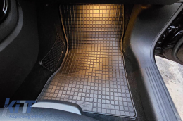 Specific rubber mats suitable for Mercedes A class W177 after 2018, B class W247, CLA C118, CLA X118 Shootingbrake after 2019, GLA H247 after 2020, 4-piece set, black color-image-6226098