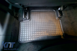 Specific rubber mats suitable for Mercedes A class W177 after 2018, B class W247, CLA C118, CLA X118 Shootingbrake after 2019, GLA H247 after 2020, 4-piece set, black color-image-6226100