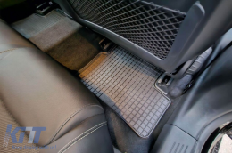 Specific rubber mats suitable for Mercedes A class W177 after 2018, B class W247, CLA C118, CLA X118 Shootingbrake after 2019, GLA H247 after 2020, 4-piece set, black color-image-6226101