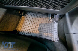 Specific rubber mats suitable for Mercedes A class W177 after 2018, B class W247, CLA C118, CLA X118 Shootingbrake after 2019, GLA H247 after 2020, 4-piece set, black color-image-6226102