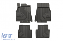 Specific rubber mats suitable for Mercedes A class W169 2004-2012, 4-piece set, black color-image-6226914