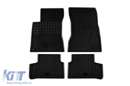 Specific rubber mats suitable for Mercedes A class W177, W177 Hybrid, B class W247 after 2019, CLA C118, GLA H247 after 2020, 4-piece set, black color-image-6229109