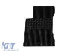 Specific rubber mats suitable for Mercedes A class W177, W177 Hybrid, B class W247 after 2019, CLA C118, GLA H247 after 2020, 4-piece set, black color-image-6229110