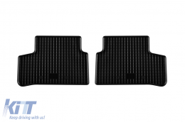 Specific rubber mats suitable for Mercedes A class W177, W177 Hybrid, B class W247 after 2019, CLA C118, GLA H247 after 2020, 4-piece set, black color-image-6229112