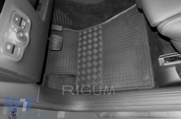 Specific rubber mats suitable for Mercedes A class W177, W177 Hybrid, B class W247 after 2019, CLA C118, GLA H247 after 2020, 4-piece set, black color-image-6229113
