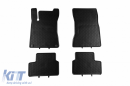 Specific rubber mats suitable for Mercedes A class W177, B class W247 after 2018, CLA C118, GLA H247 after 2019, 4-piece set, black color - ABFMM6018849