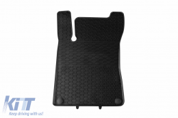Specific rubber mats suitable for Mercedes A class W177, B class W247 after 2018, CLA C118, GLA H247 after 2019, 4-piece set, black color-image-6229135