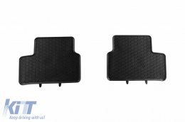Specific rubber mats suitable for Mercedes A class W177, B class W247 after 2018, CLA C118, GLA H247 after 2019, 4-piece set, black color-image-6229137