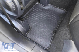 Specific rubber mats suitable for Mercedes A class W177, B class W247 after 2018, CLA C118, GLA H247 after 2019, 4-piece set, black color-image-6229142