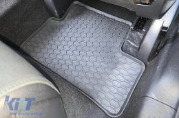 Specific rubber mats suitable for Mercedes A class W177, B class W247 after 2018, CLA C118, GLA H247 after 2019, 4-piece set, black color-image-6229143