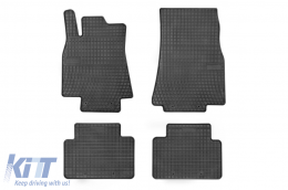 Specific rubber mats suitable for Mercedes A class W169 2004-2012, 4-piece set, black color - ABFMM6019423