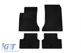 Specific rubber mats suitable for Mercedes A class W176, B class W246 2011-2018, CLA C117 2013-2018, GLA X156 2013-2019, 4-piece set, black color-image-6248766