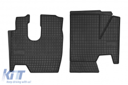 Specific rubber mats suitable for Mercedes Atego 1995-2005, after 2005, 2-piece set, black color - ABFMM6019087