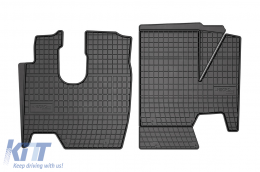 Specific rubber mats suitable for Mercedes Atego 1995-2005, after 2005, 2-piece set, black color from Frogum El Toro series-image-6230192