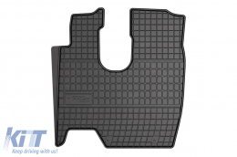 Specific rubber mats suitable for Mercedes Atego 1995-2005, after 2005, 2-piece set, black color from Frogum El Toro series-image-6230193
