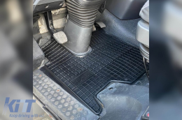 Specific rubber mats suitable for Mercedes Atego 1995-2005, after 2005, 2-piece set, black color from Frogum El Toro series-image-6230195