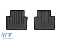 Specific rubber mats suitable for Mercedes B class W245 2005-2011, 4-piece set, black color, with 24-month warranty from Frogum 3D ProLine series.-image-6221385