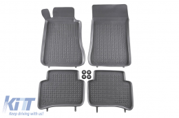 image-17-Specific rubber mats suitable for Mercedes C class W203 2000-2007, 4-piece set, grey color