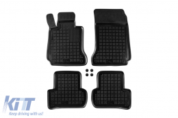 Specific rubber mats suitable for Mercedes C class W204 2007-2014, 4-piece set, black color - ABFMM6016338