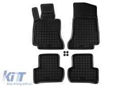 Specific rubber mats suitable for Mercedes C class W205 sedan, S205 wagon 2014-2020, 4-piece set, black color - ABFMM6016356